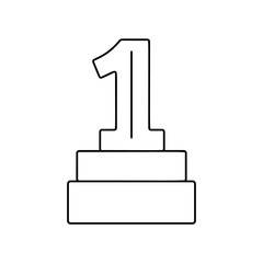 1st place award line icon