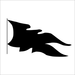 Flag black silhouette