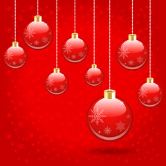 The balls event have a spherical pattern Hanging ornaments on the Christmas and New Year festival.