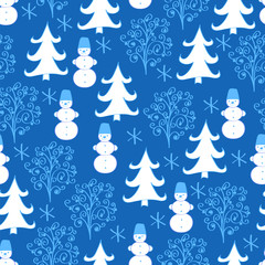 Winter seamless background