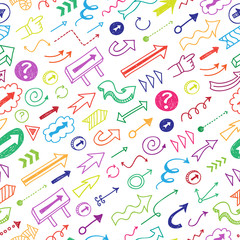 Seamless arrow pattern. Background with vector arrows