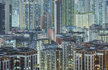 Resiential buildings in Hong Kong City