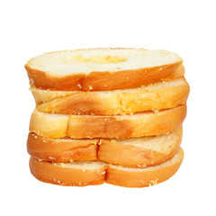 sliced bread isolated on white background