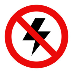 Obraz premium No lightning icon
