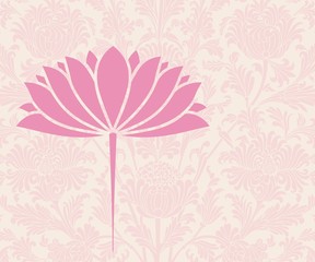 water lily, wedding card design, India