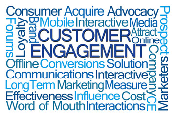 Fototapeta premium Customer Engagement Word Cloud
