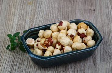 Hazelnuts in the bowl