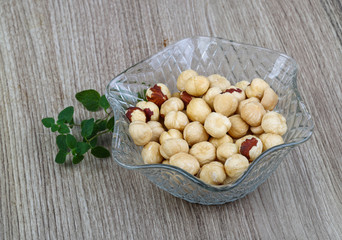 Hazelnuts in the bowl