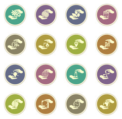 Protecting hands icon