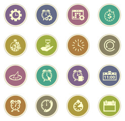  Time icons set