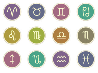 Fototapeta premium Zodiac icons set