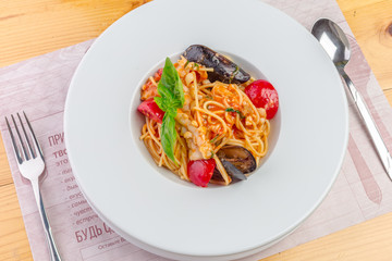 Pasta with seafood