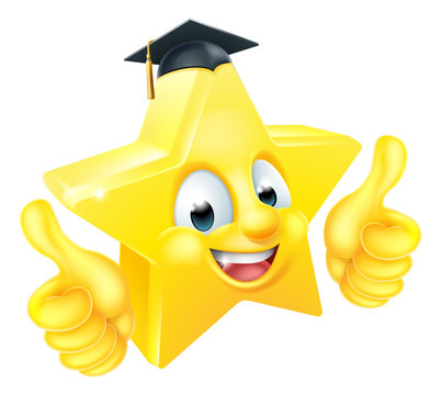 Star Graduation Emoji Emoticon Mascot