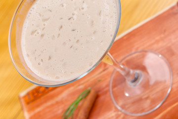 Alcohol cocktail with milk