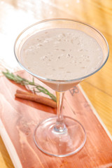 Alcohol cocktail with milk