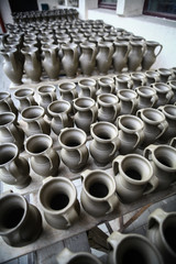 Pottery left to dry