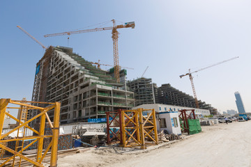 Viceroy Hotel development building site on the Palm, Dubai