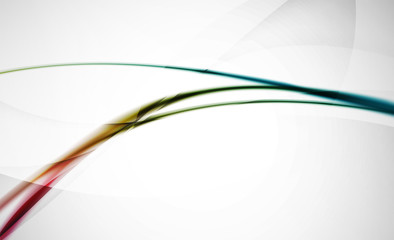 Wave blue red abstract background. Business hi-tech presentation template or advertising layout