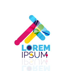 Logo, abstract geometric business icon