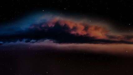 Fototapeta premium Space background with nebula and stars.