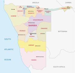 namibia administrative map
