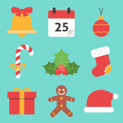 Christmas Icons Flat