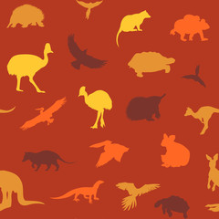 Australian animals pattern.