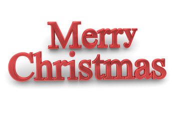 3d text of Merry Christmas