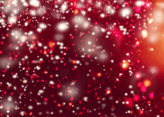 Fototapeta na wymiar Soft colored abstract background with snow, lights and stars. Gl