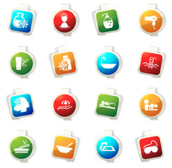 Spa icons set