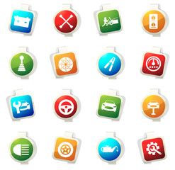 Car service maintenance icon set