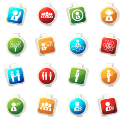 Connected people social network human