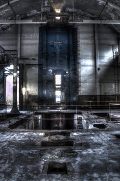 mine pit trollay repair station main hall