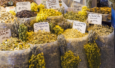 Herbs on the Grand Bazar in Istanbul