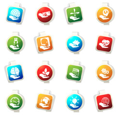 Hand icon collection insurance