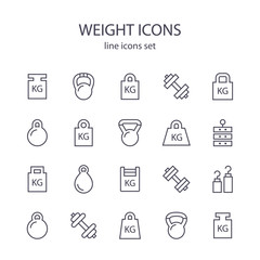 Weight icons.
