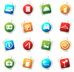 Hotel icons set