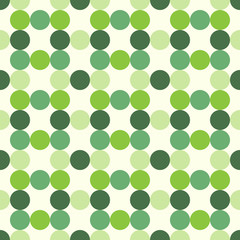 Green circles seamless pattern