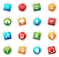 SEO and development icon set