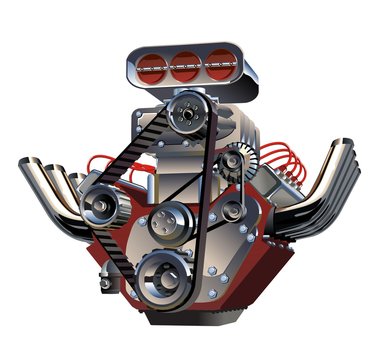 Vector Cartoon Turbo Engine