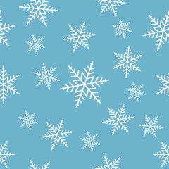 Fototapeta na wymiar Seamless snowflakes pattern