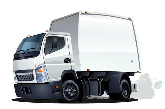 Cartoon delivery or cargo truck