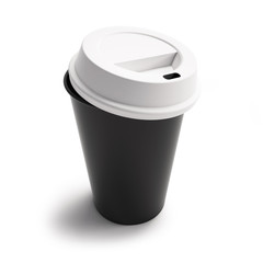 mockup cardboard coffee cup with lid