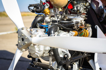 Close up of propeller and engine © eight8