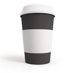 mockup cardboard coffee cup with lid