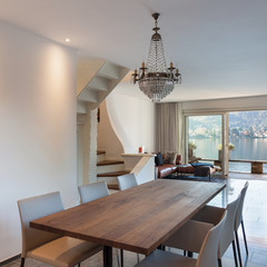 Interior of house, dining room