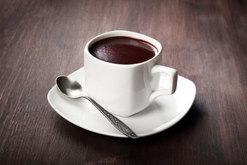 Cacao on wooden table