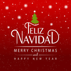 Hand sketched Feliz Navidad (Happy New Year in spanish) logotype