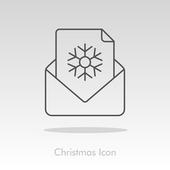 Christmas letter icon