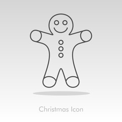 Gingerbread man. Christmas icon